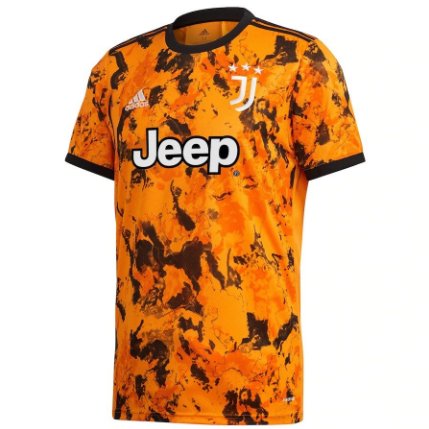 Juventus Third Soccer Jersey 20 21 Men's Football Stadium Shirt Orange