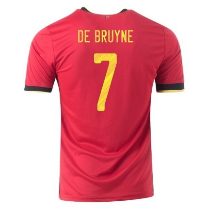 Kevin De Bruyne #7 Belgium Home Soccer Jersey 2020 Football Tops Soccer Stadium Shirt