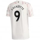 LACAZETTE 9 Arsenal 20 21 Away Soccer Jersey Men's White Football Stadium Shirt