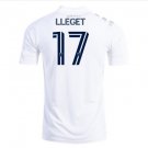 Lleget #17 LA Galaxy Away Soccer Jersey 2020 Men's White Soccer Stadium Shirt Football Tops