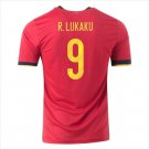 Lukaku #9 Belgium Home Soccer Jersey 2020 Football Tops Soccer Stadium Shirt