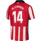 M. Llorente #14 Atletico De Madrid Home Soccer Jersey 20 21 Men's Soccer Stadium Football Shirt