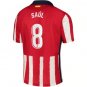 SauÌl #8 Atletico De Madrid Home Soccer Jersey 20 21 Men's Soccer Stadium Football Shirt