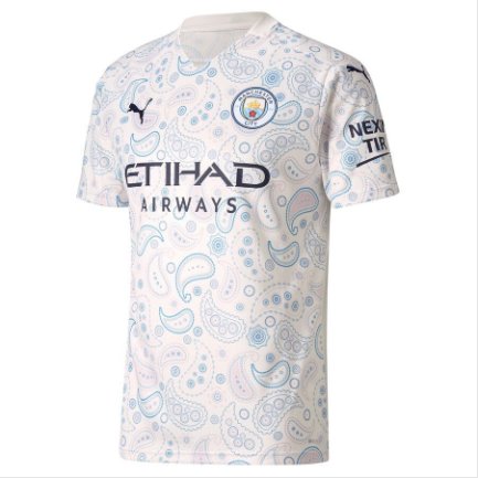 Sterling 7th Manchester City Third Jersey 20 21 Men's White Football Stadium Shirt