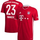Nianzou #23 Bayern Munich Home Soccer Jersey 20 21 Bundesliga Men's Red Stadium Football Shirt