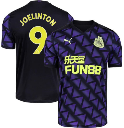 Joelinton 9 Newcastle United 20 21 Third Jersey Purple Men's Soccer Stadium Football Shirt