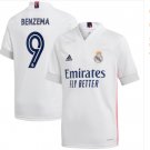Karim Benzema #9 Real Madrid Home Soccer Jersey 20 21 Men's Stadium Football Shirt Streetwear