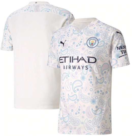 Manchester City 20 21 Third Jersey Man City White Stadium Football Shirt