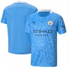 Manchester City Home Soccer Jersey 20 21 Man City Men's Stadium Football Shirt