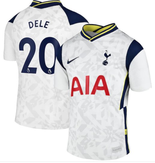 Dele #20 Tottenham Hotspur Home Soccer Jersey 20 21 Men's Soccer Stadium Football Shirt