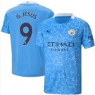 Jesus #9 Manchester City 20 21 Home Jersey Man City Men's Stadium Football Shirt