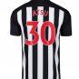 Atsu #30 Newcastle United Home Soccer Jersey 20 21 Men's Stadium Football Shirt