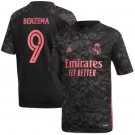 Benzema 9th Real Madrid Third Soccer Jersey 20 21 Men's Stadium Football Shirt Streetwear