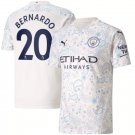 BERNARDO Manchester City 20 21 Third Jersey Man City White Stadium Football Shirt