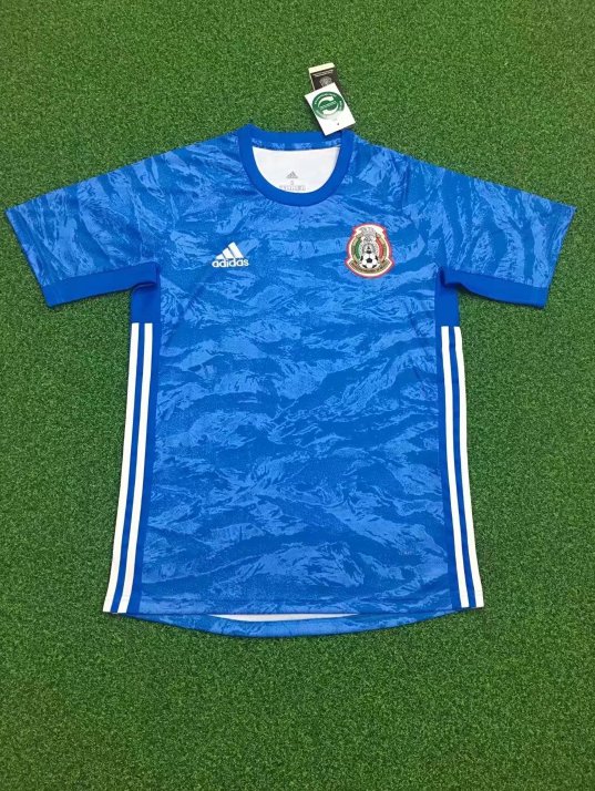 Mexico Goal Keeper Soccer Jersey Blue 2020 Men's Stadium Football Shirt