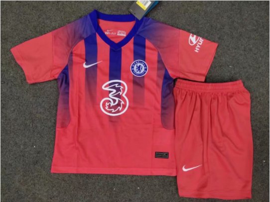 Kids Chelsea 20 21 Third Soccer Kit Stadium Shirt Soccer Team Uniform
