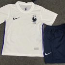 Kids France Away Soccer Jersey White 20 21 Stadium Shirt Soccer Team Uniform