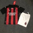 Kids AC Milan 20 21 Home Soccer Kit Stadium Shirt Soccer Team Uniform