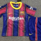 Kids Barcelona Home Soccer Jersey 2020 Stadium Shirt Soccer Team Uniform
