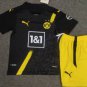 Borussia Dortmund Kids Away Soccer Jersey 20 21 Black Stadium Shirt Soccer Team Uniform