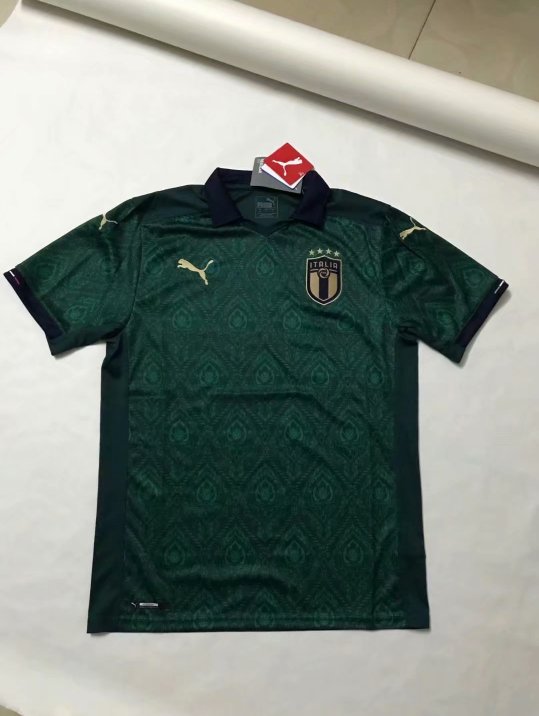 Italy 2020 Third Soccer Jersey Green Italy Renaissance Football Shirt Mens