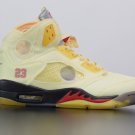 Off-White x Air Jordan 5 Sail Fire Red DH8565-100