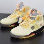 Off-White x Air Jordan 5 Sail Fire Red DH8565-100