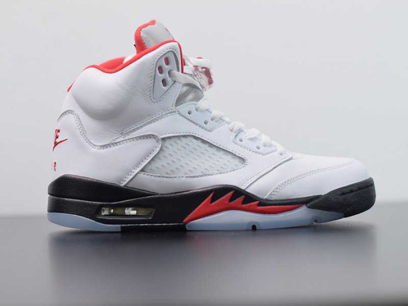 Air Jordan 5 Fire Red 2020 Silver Tongue DA1911-102