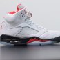 Air Jordan 5 Fire Red 2020 Silver Tongue DA1911-102
