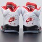Air Jordan 5 Fire Red 2020 Silver Tongue DA1911-102