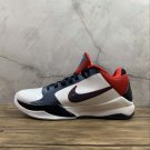 Nike Zoom Kobe 5 USA White Obsidian Sport Red 386430-103