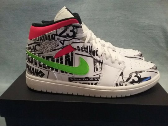 jordan 1 mid all over logos