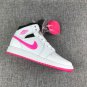 Jordan 1 Mid White Black Hyper Pink