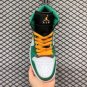 2020 Air Jordan 1 Mid Gorge Green University Gold-White-Black 554724-307