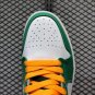 2020 Air Jordan 1 Mid Gorge Green University Gold-White-Black 554724-307