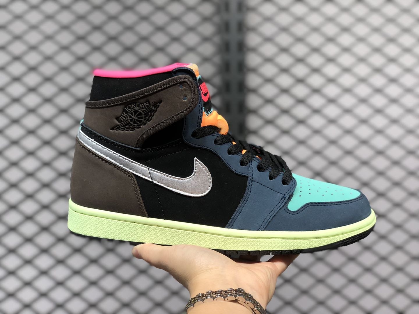 Air Jordan 1 High OG &acirc;��Bio Hack&acirc;�� Baroque Brown Black-Laser Orange-Racer Pink