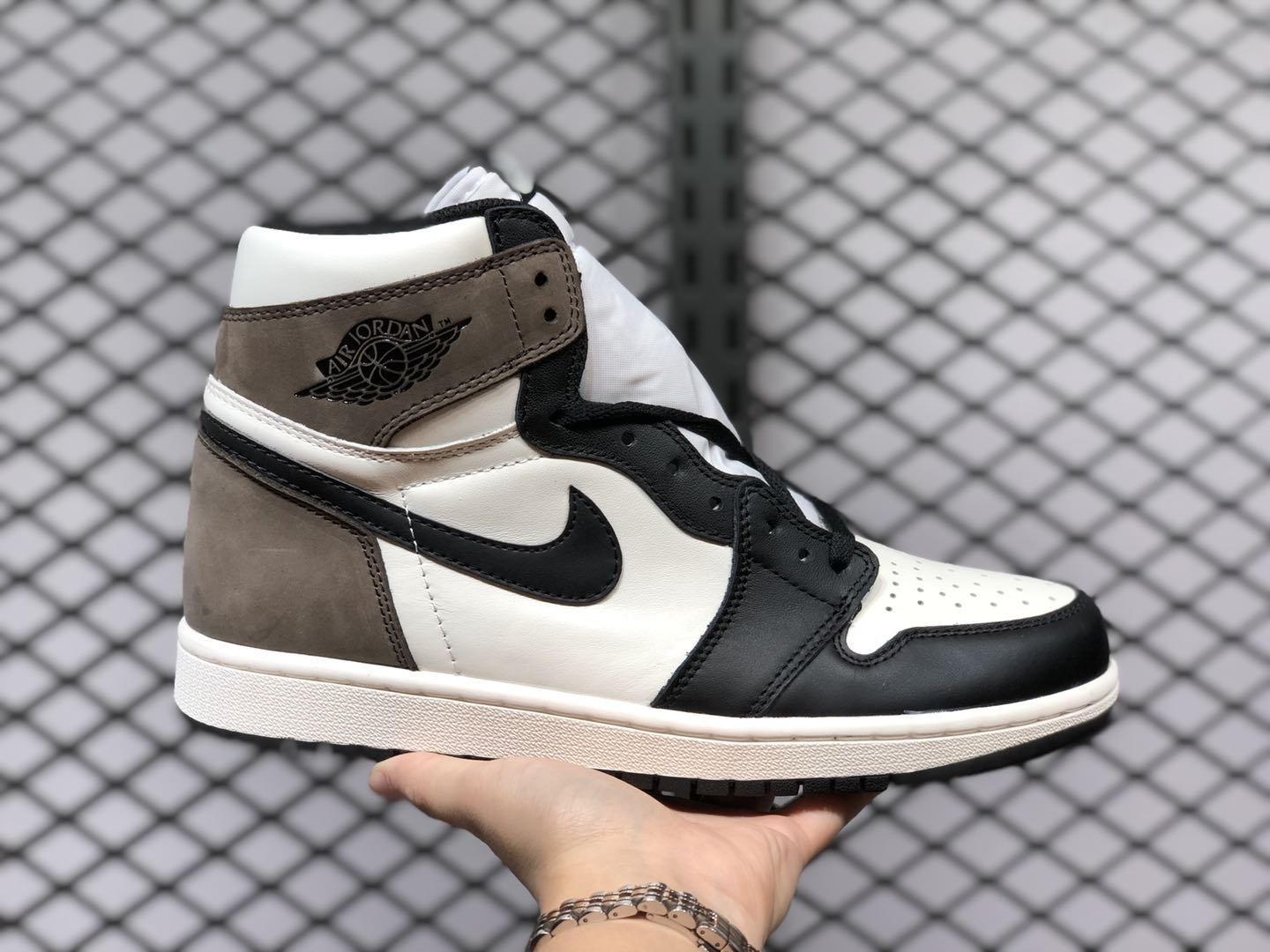 Air Jordan 1 High OG Sail Dark Mocha-Black-Black 555088-105