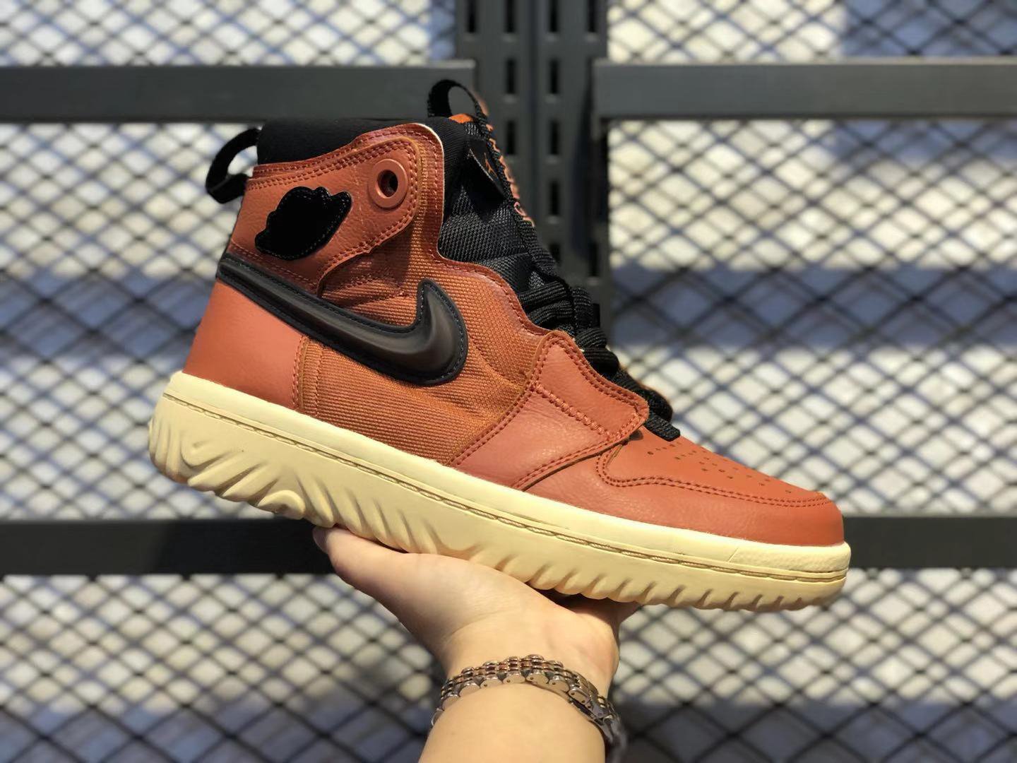 Air Jordan 1 High React Dark Russet Black-Pale Vanilla AR5321-200