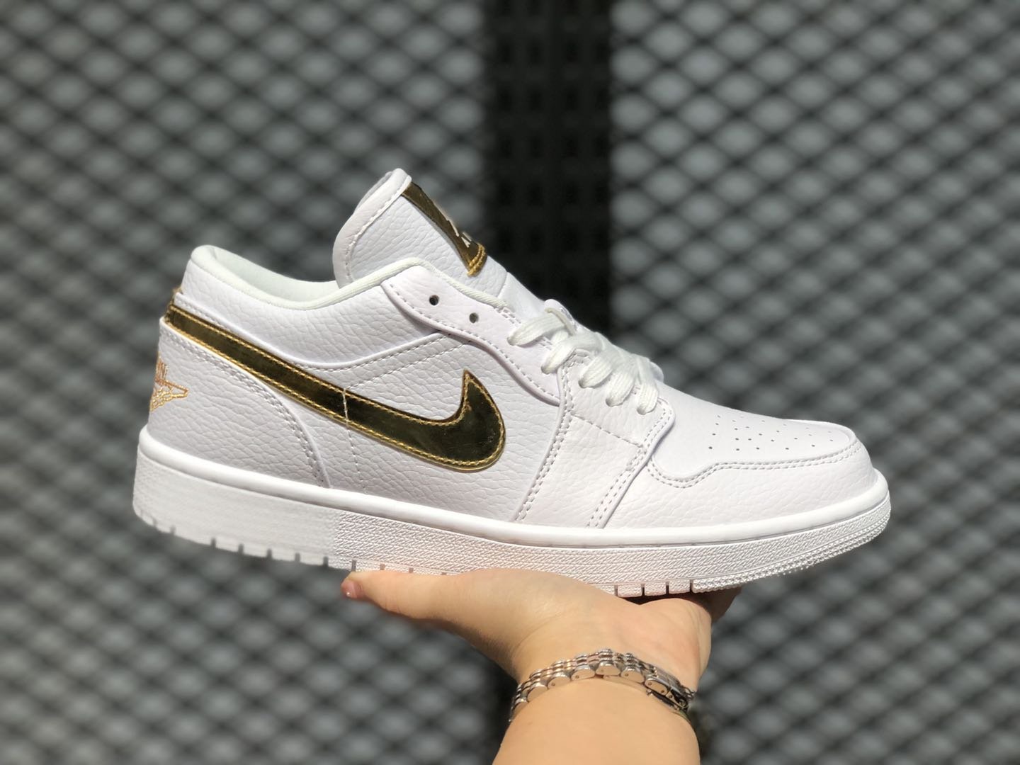 Air Jordan 1 Low Cloud White Metallic Gold Online Sale CZ4776-100