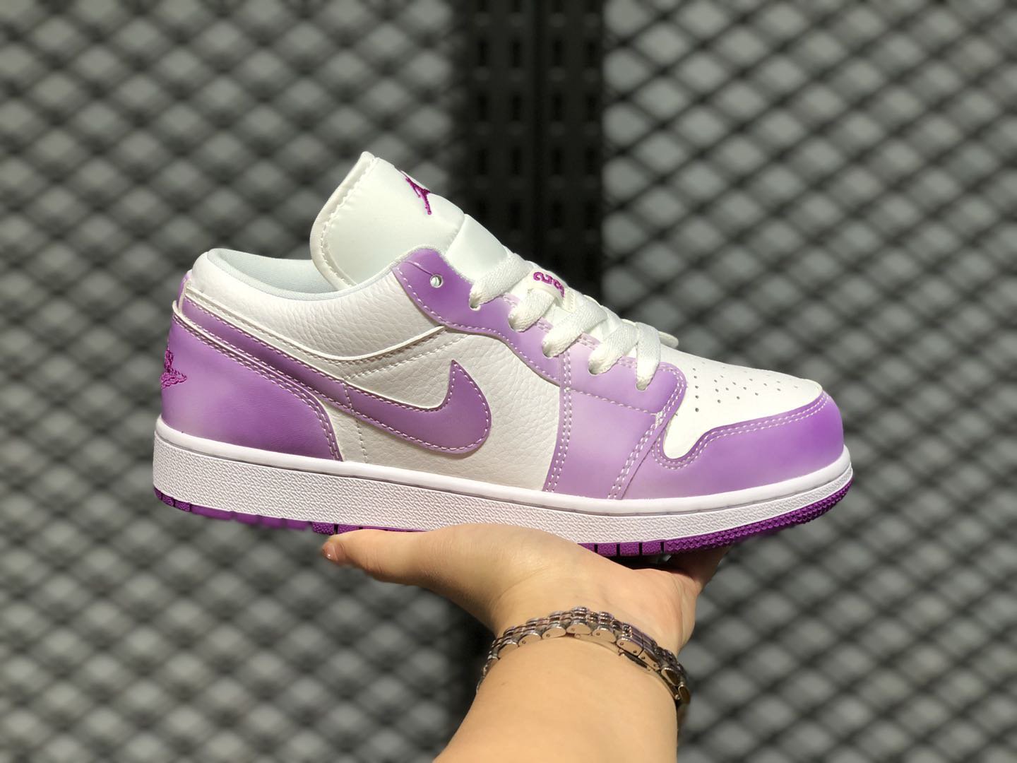 Air Jordan 1 Low GS Grey Fog Deadly Pink Free Shipping 555112-ID