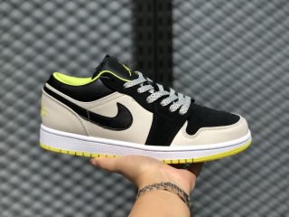 Air Jordan 1 Low Wolf Grey Venom Green-Black To Buy 553558-009