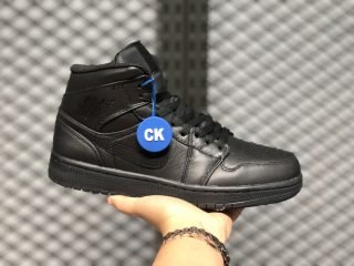 Air Jordan 1 Mid &acirc;��Deep Black&acirc;�� Sport Shoes Hot Sale 554725-090