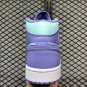 Air Jordan 1 Mid Cloud White Purple Aqua Blue 554724-500