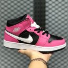 Air Jordan 1 Mid GS Black White-Pinksicle 555112-002