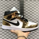 Air Jordan 1 Mid SE Metallic Gold White-Black-Black DC1419-700