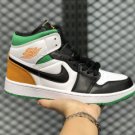 Air Jordan 1 Mid SE White Laser Orange-Black-Lucky Green BQ6932-101
