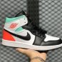 Air Jordan 1 Mid White Laser Orange-Black-Lucky Green BQ6931-101