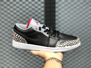 Air Jordan 1 Phat Low Black Varsity Red-Sail 350571-061