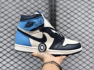 Air Jordan 1 Retro High OG Sail Obsidian-University Blue 555088-140