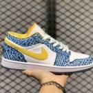 Air Jordan 1 Retro Low White Varsity Maize-University Blue 309192-172
